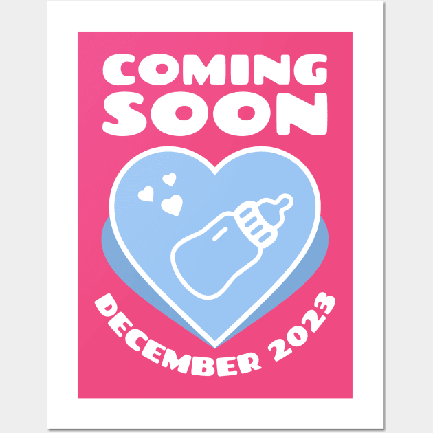 Baby Announcement. Feeding Bottle. December 2023 Wall Art by KOTYA